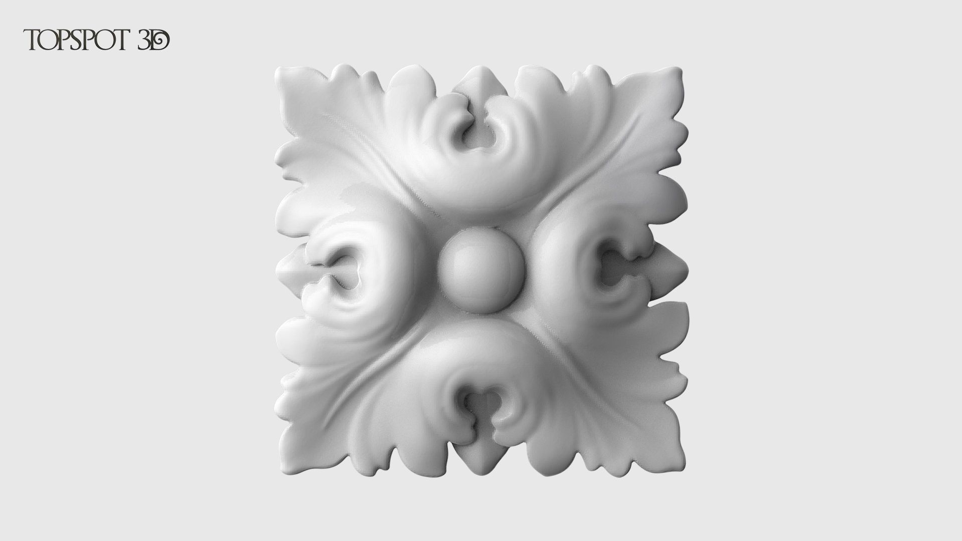 Square Rosette 3D print model_8