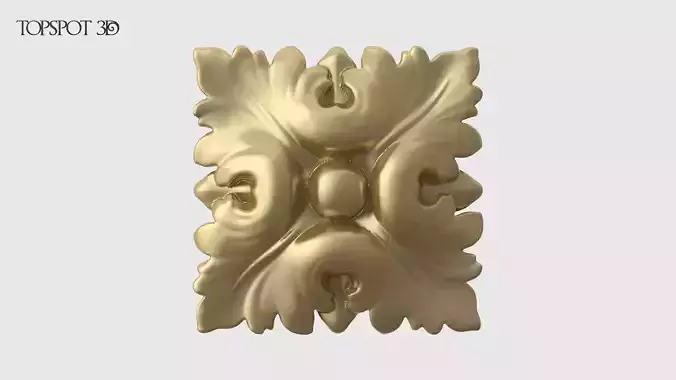 Square Rosette 3D print model Square Rosette 3D print model