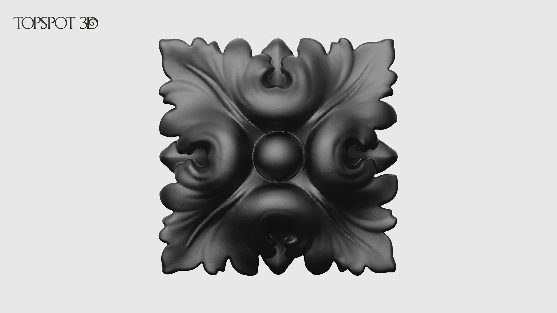 Square Rosette 3D print model_9
