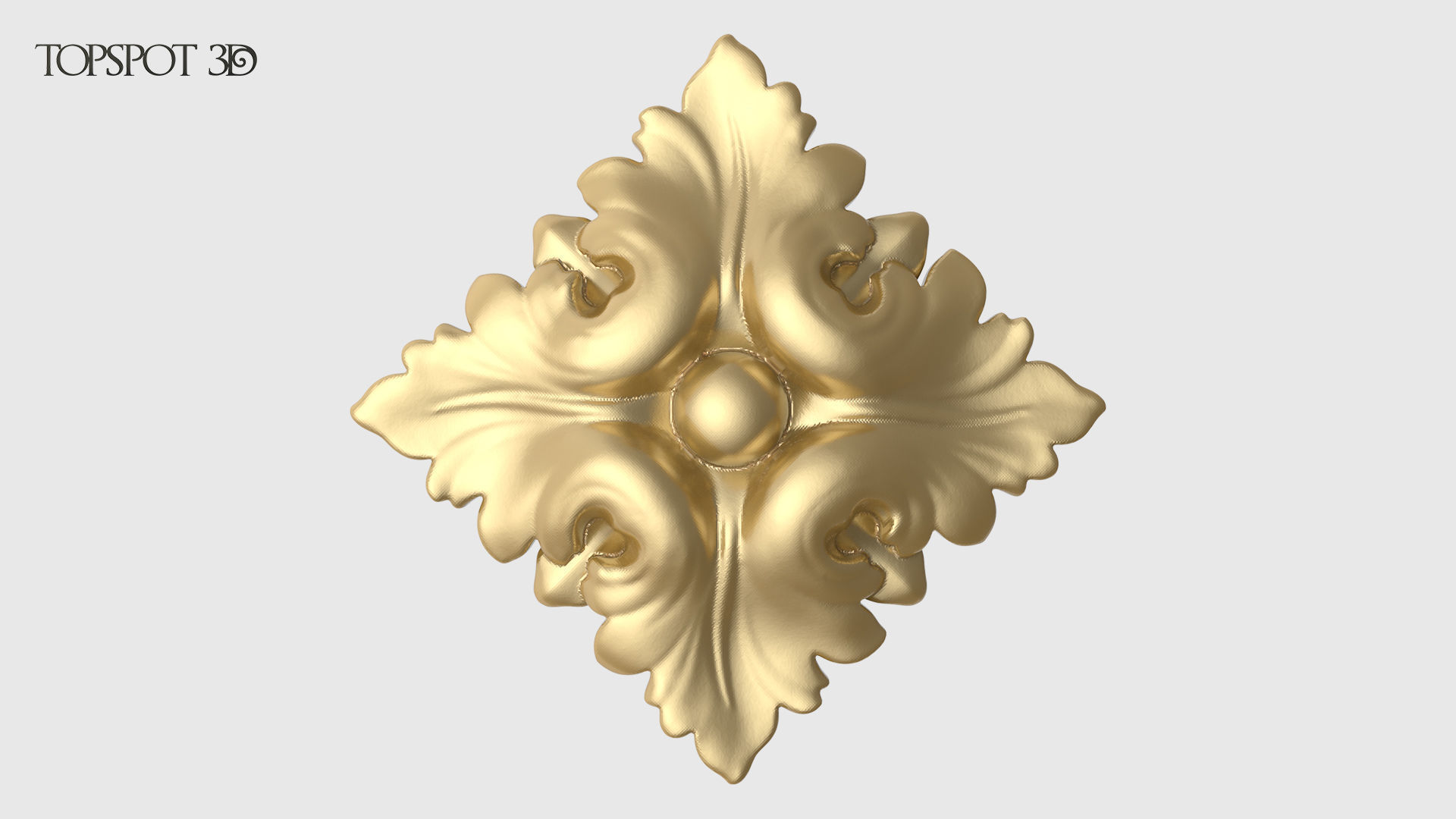 Square Rosette 3D print model_1