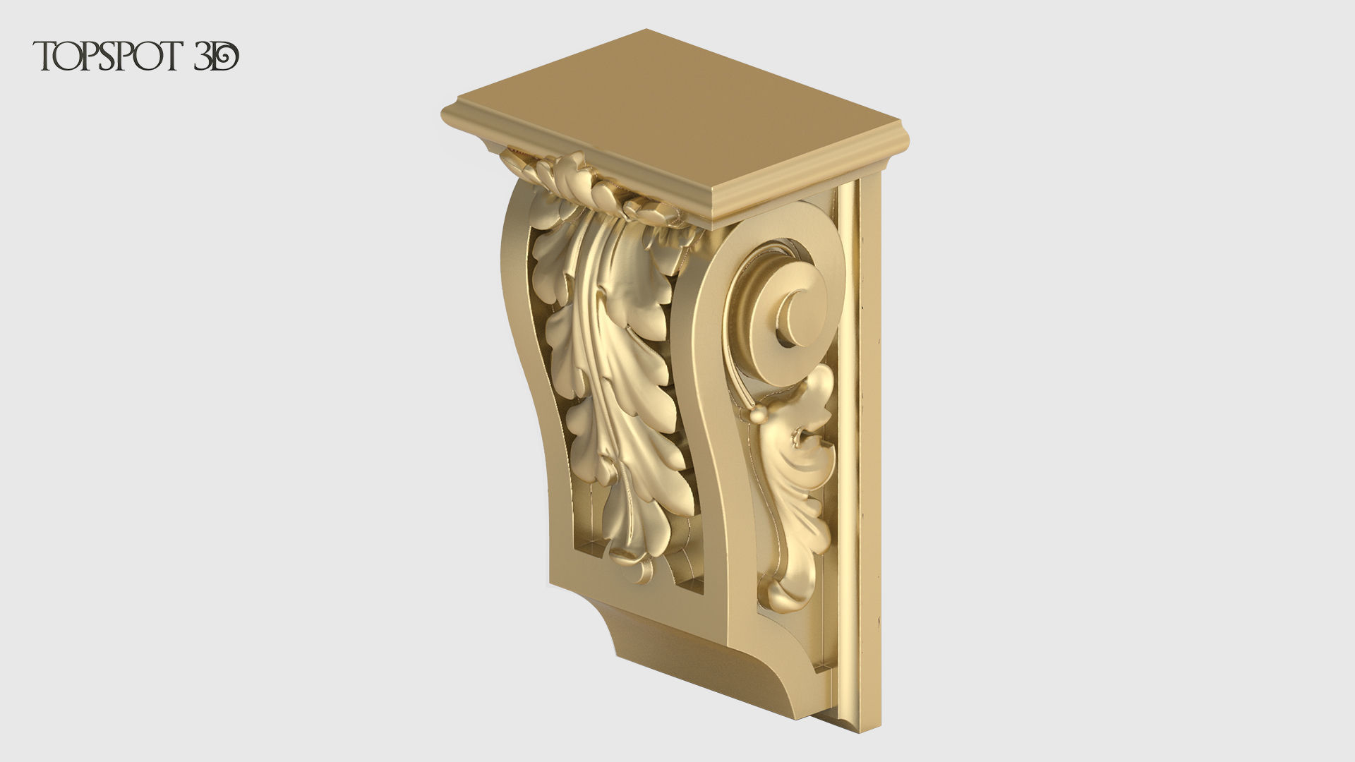 Carved Bracket 3D print model_5