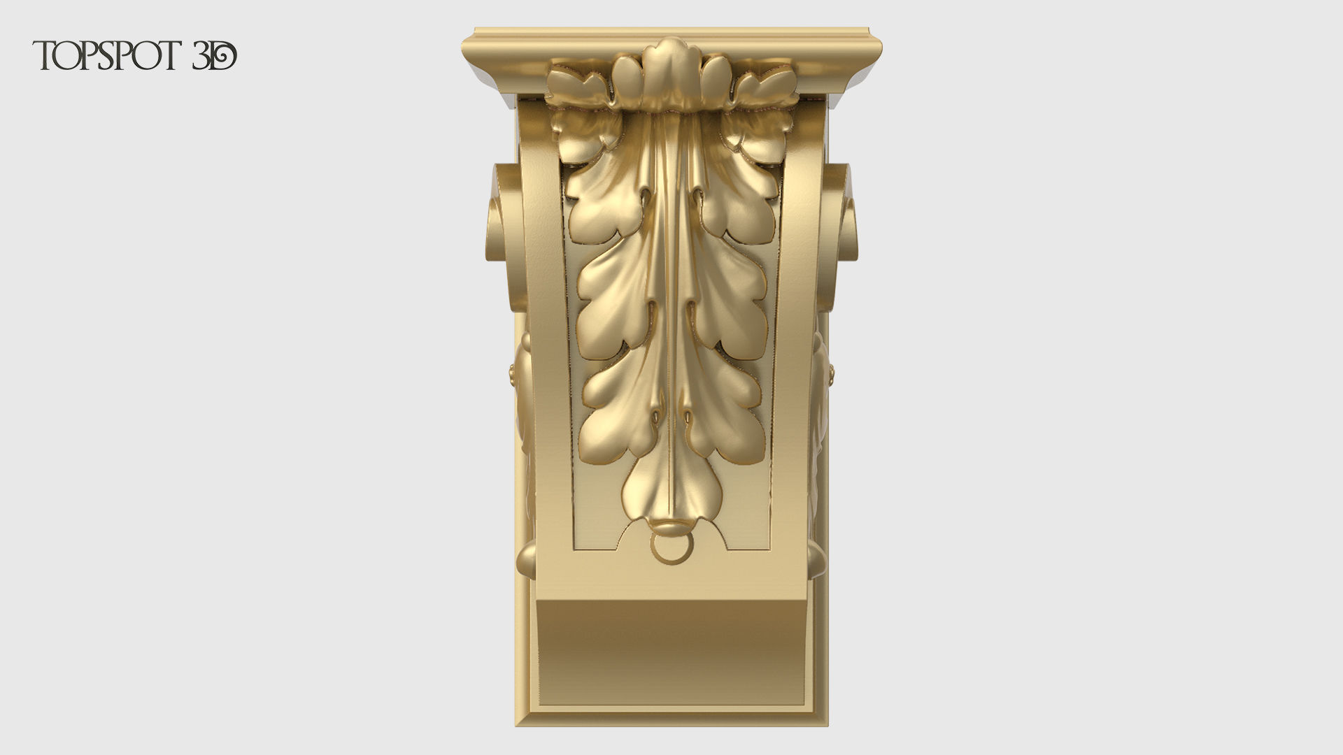 Carved Bracket 3D print model_7