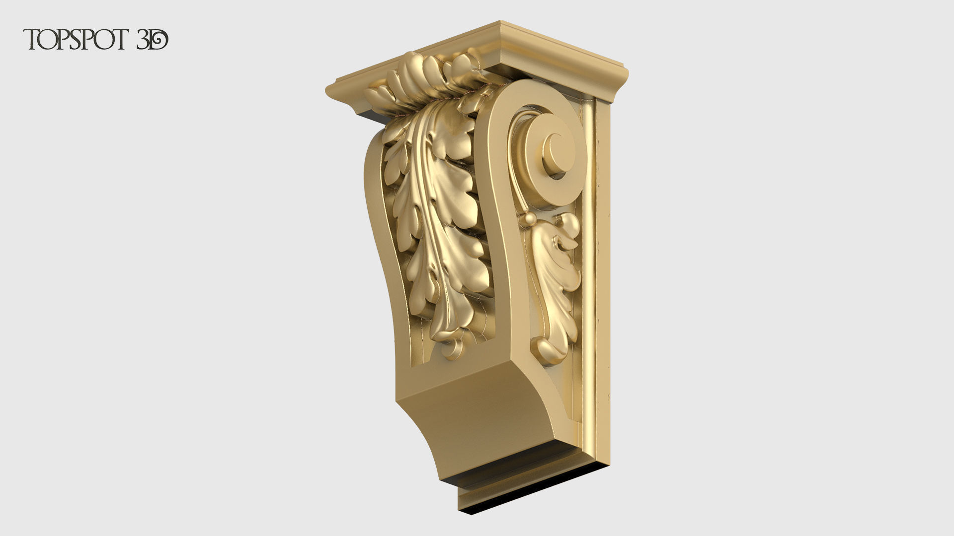 Carved Bracket 3D print model_6