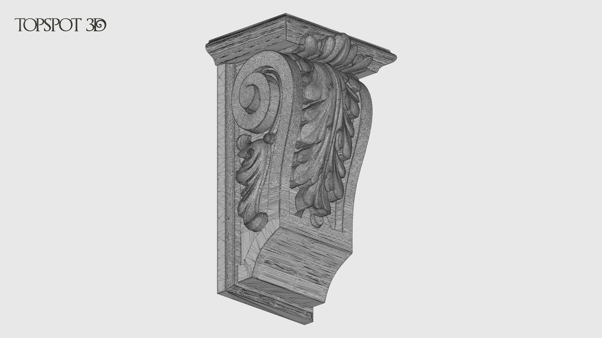 Carved Bracket 3D print model_13