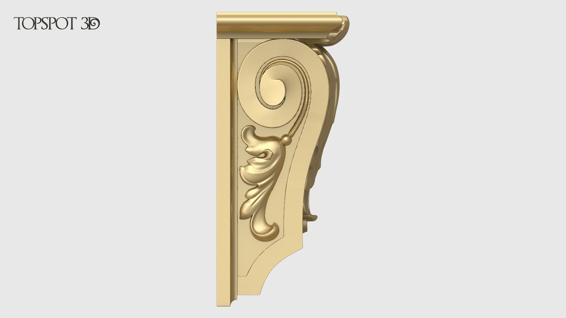 Carved Bracket 3D print model_2