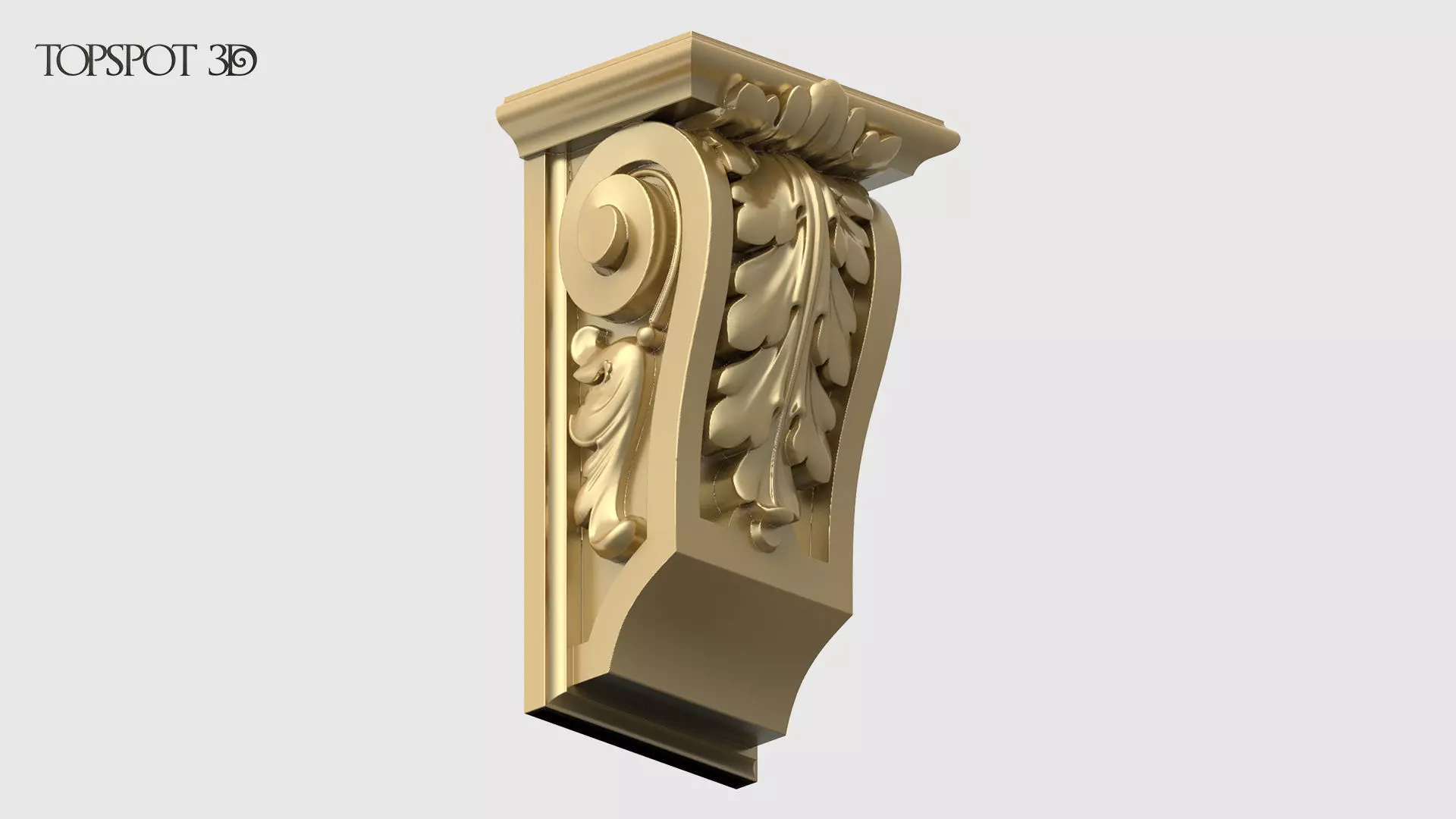 Carved Bracket 3D print model_0