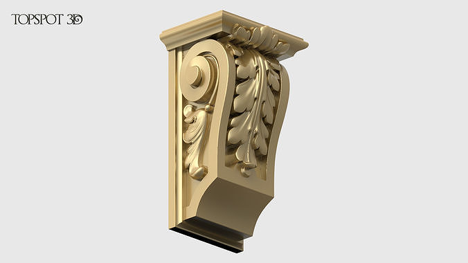 Carved Bracket 3D print model