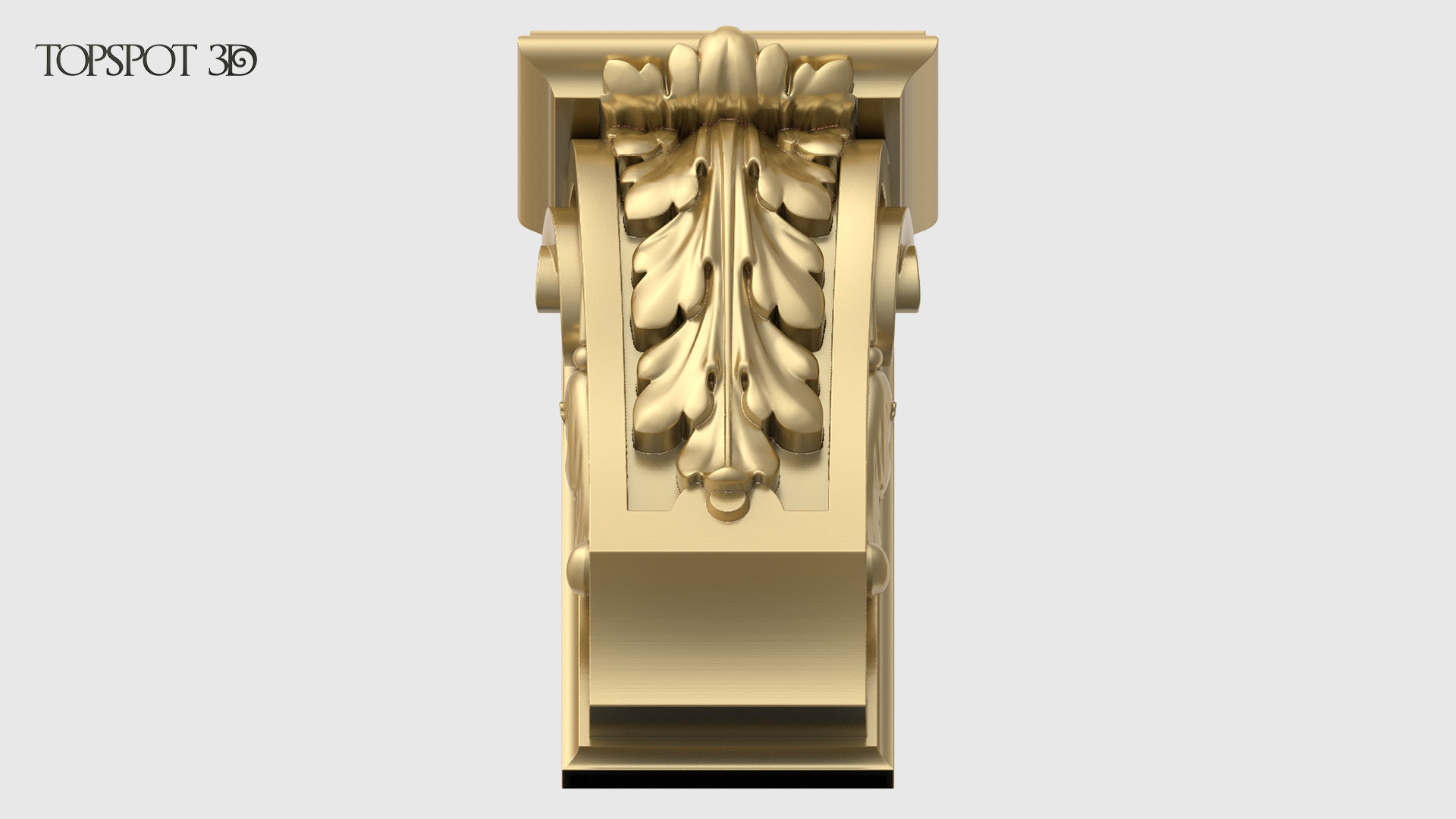 Carved Bracket 3D print model_3