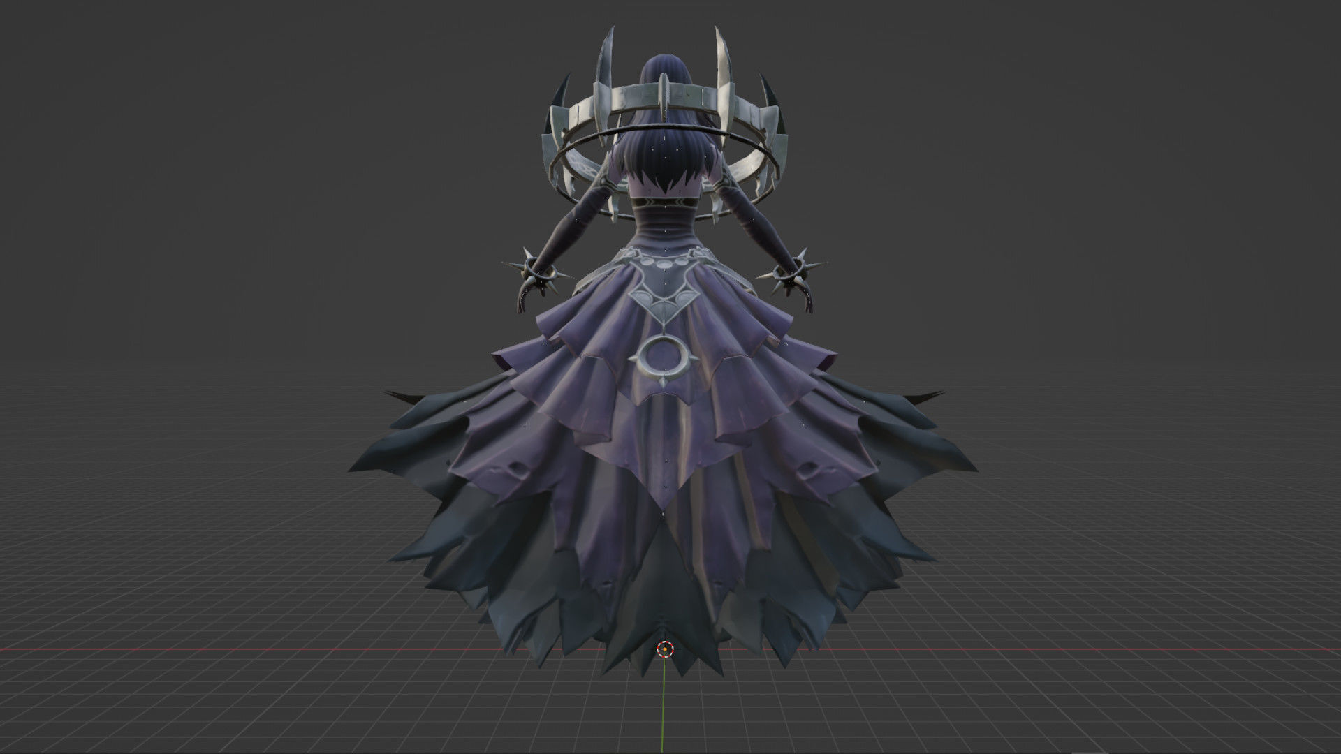 Dark Queen Low-poly 3D model_5