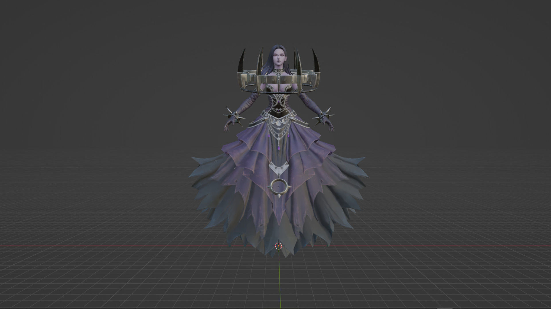 Dark Queen Low-poly 3D model_4