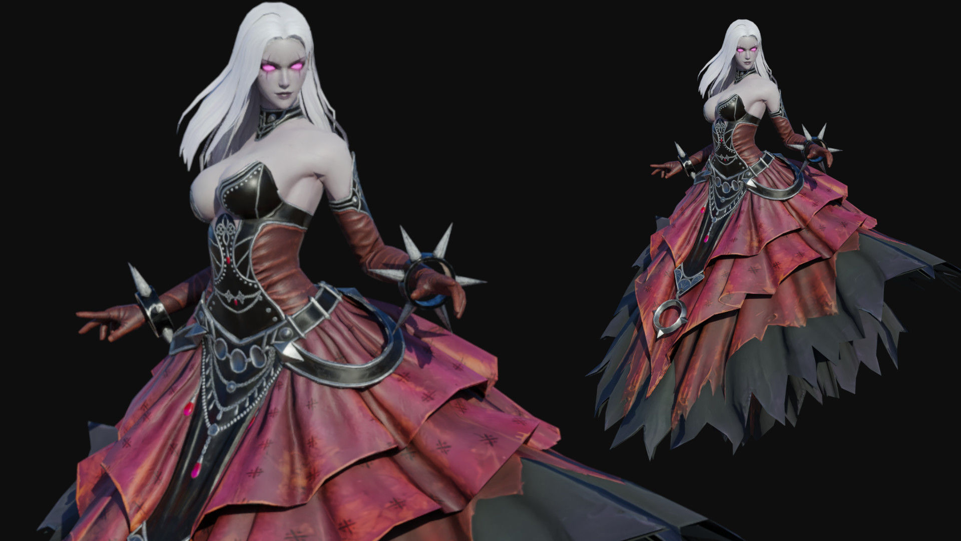Dark Queen Low-poly 3D model_1