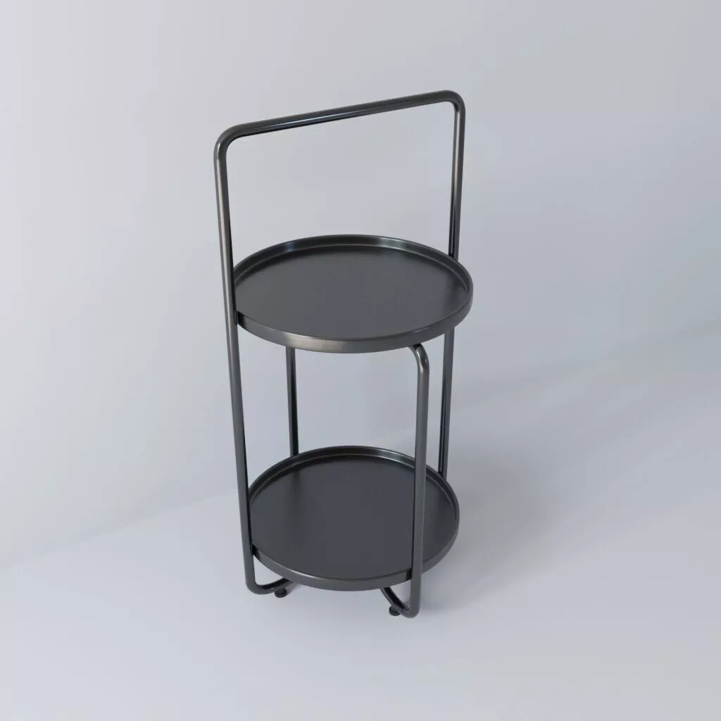 Coffee table 04 - Bout de canape en metal 3D model