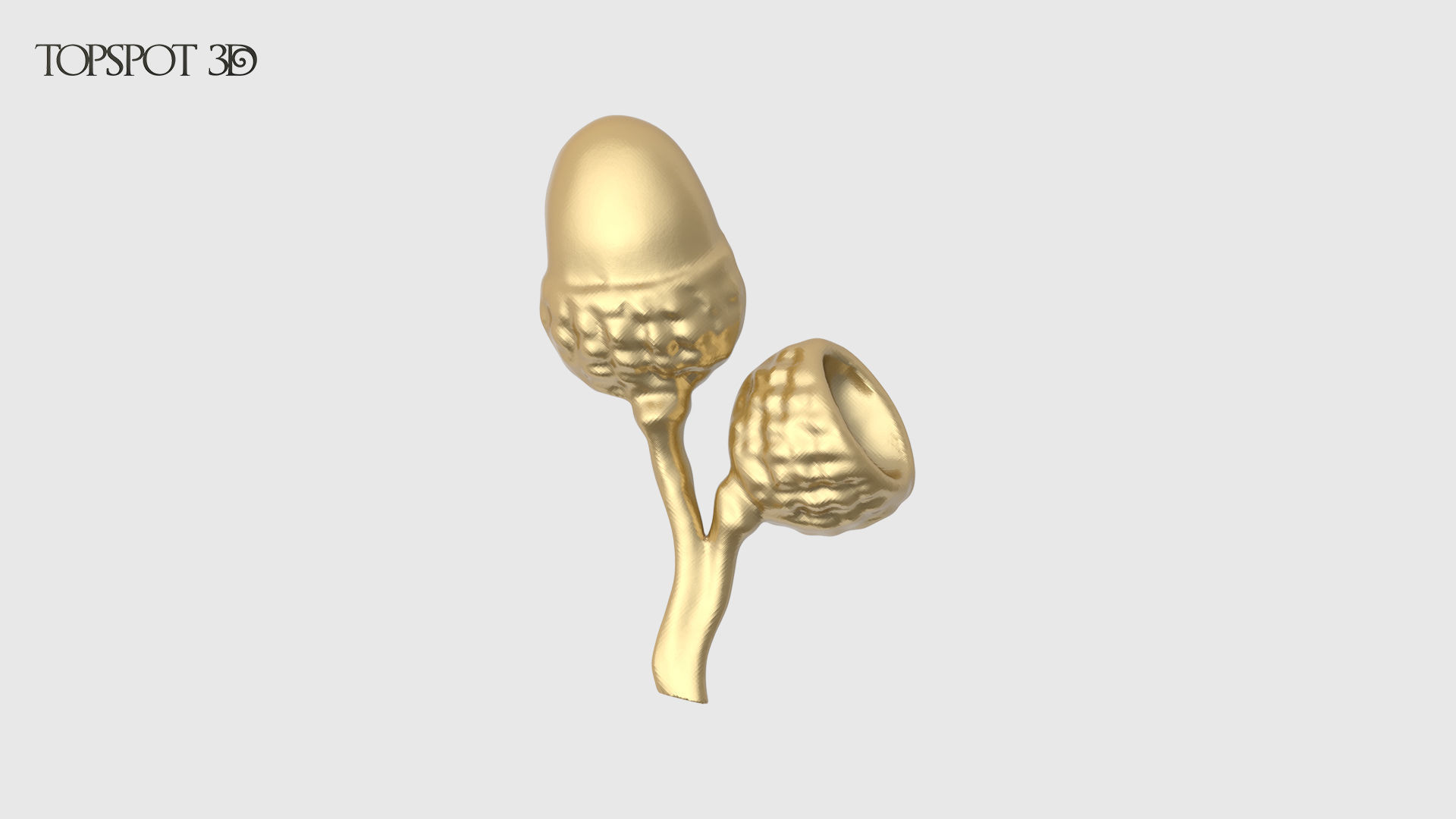 Oak Leaves And Acorns set 3D print model_5