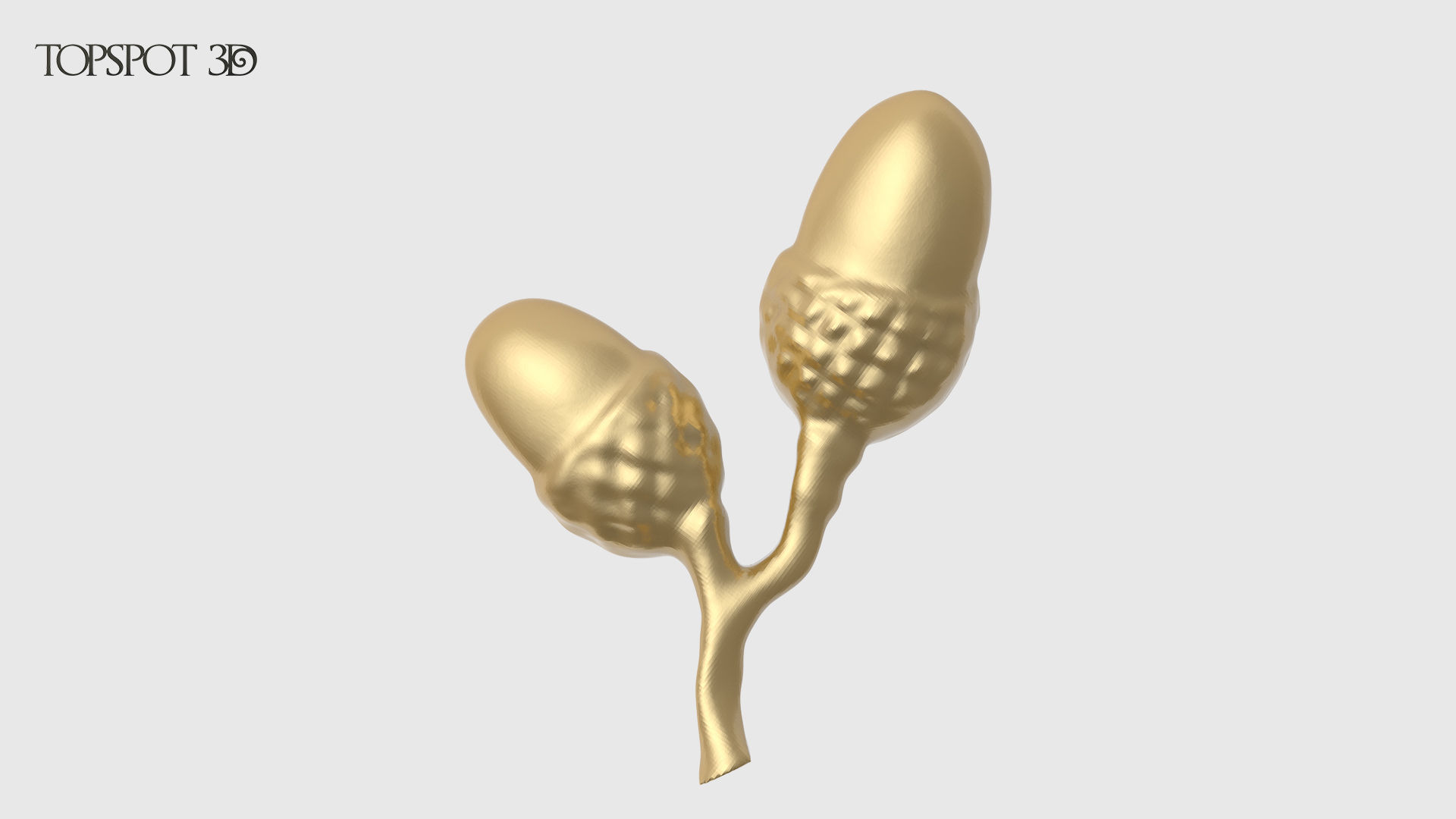 Oak Leaves And Acorns set 3D print model_11