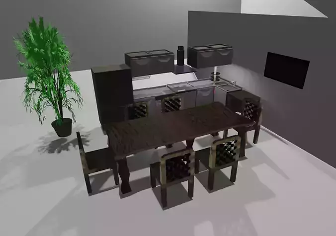 home furnitures table chair kitchen Tree