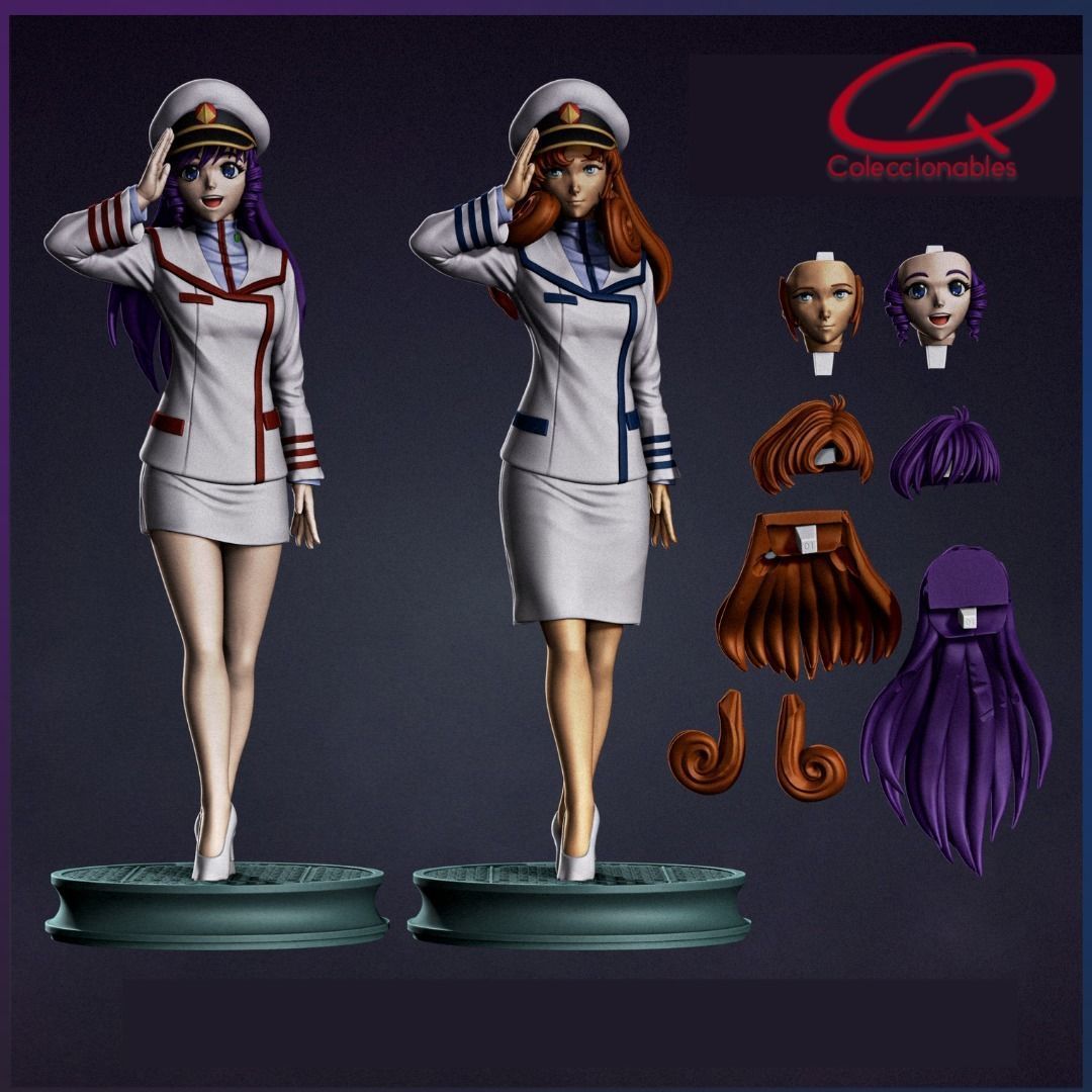 Anime Classics - Lisa and Minmay Robotech full figure 3D print model_19