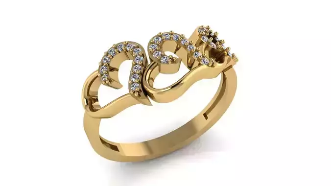 Triple heart ring - heart engagement ring - mothers day gift