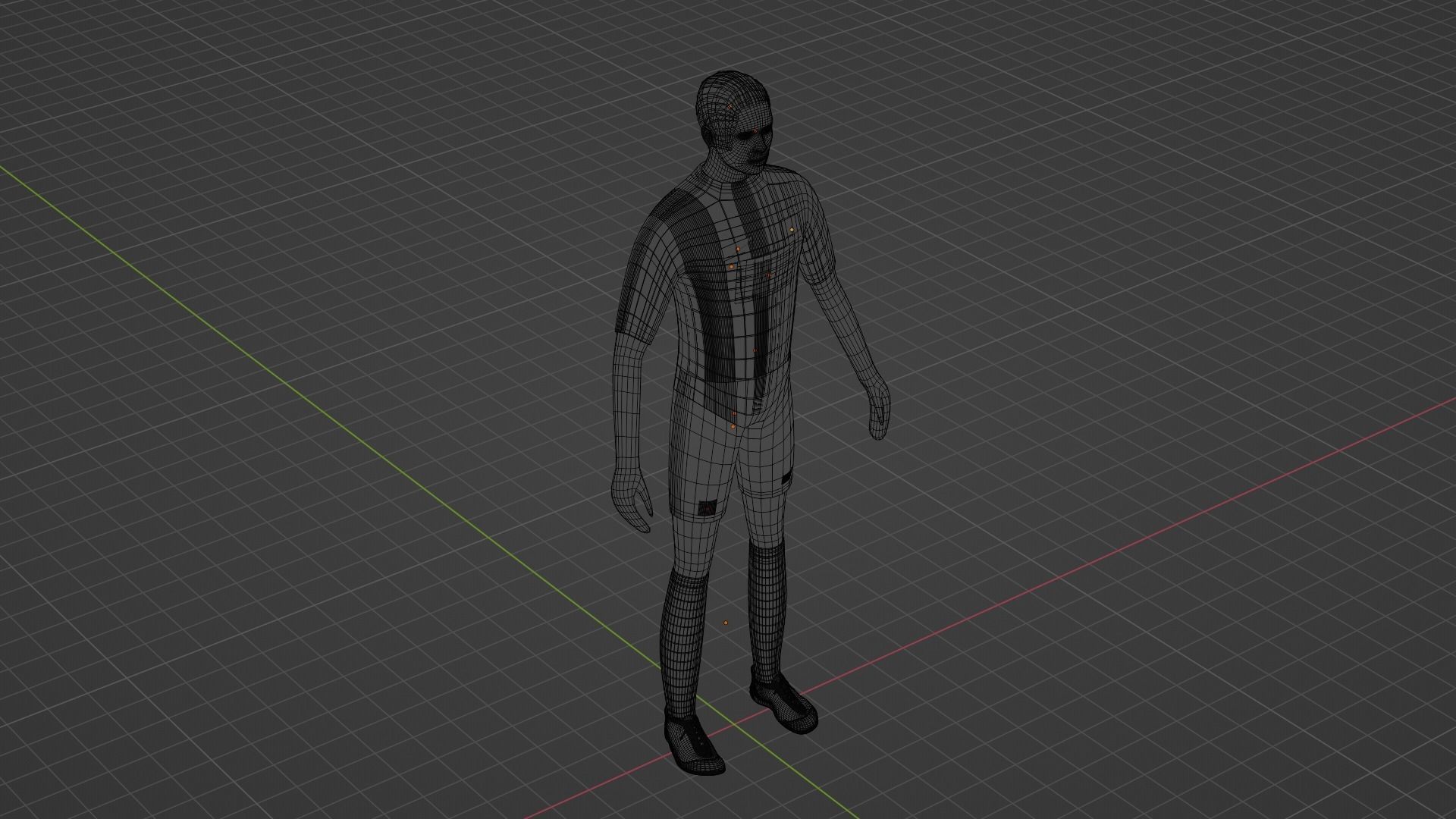 Soccer Player - Barcelona Low-poly 3D model_9