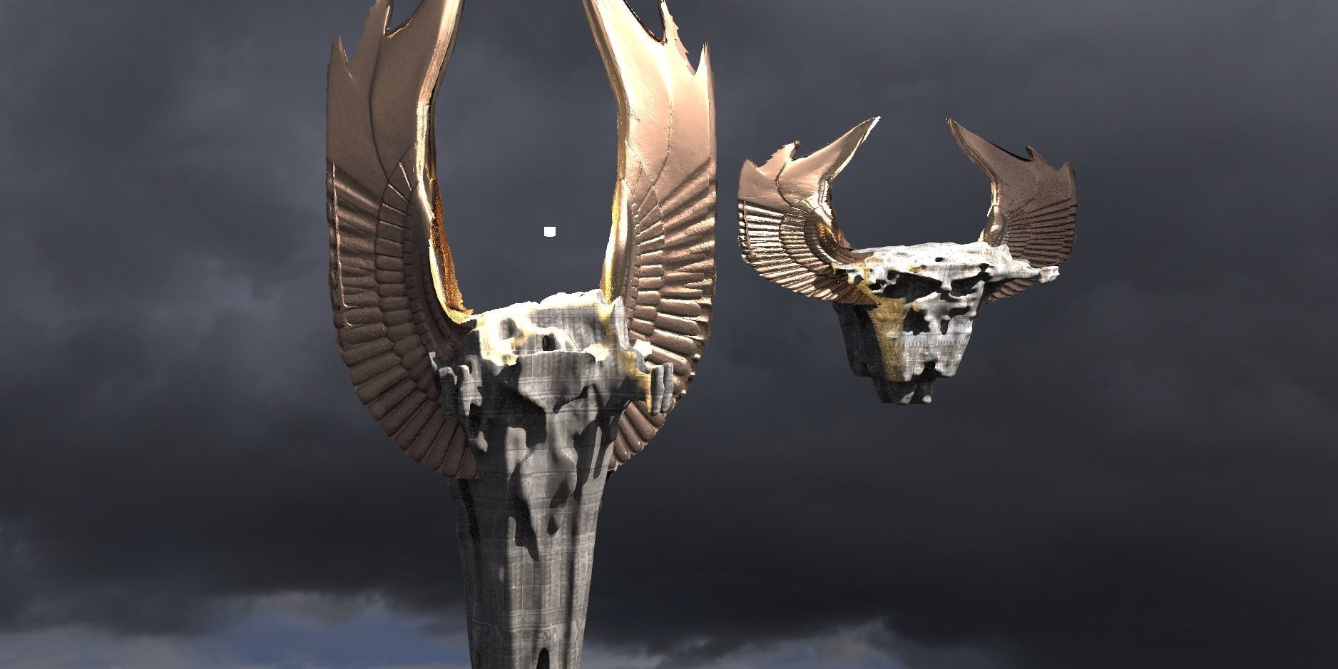 Floating Angel monolith 2 designs 3D model_1