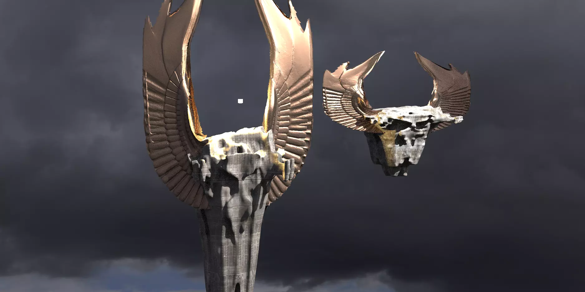 Floating Angel monolith 2 designs 3D model_0