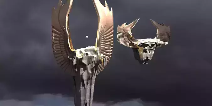 Floating Angel monolith 2 designs 3D model