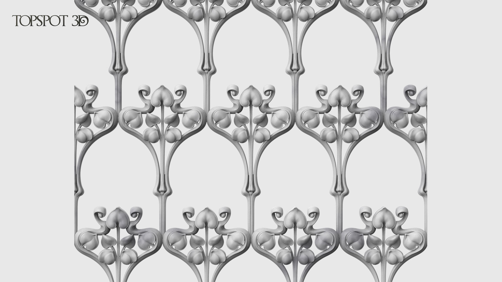 Art Nouveau Decor Set 3D print model_14