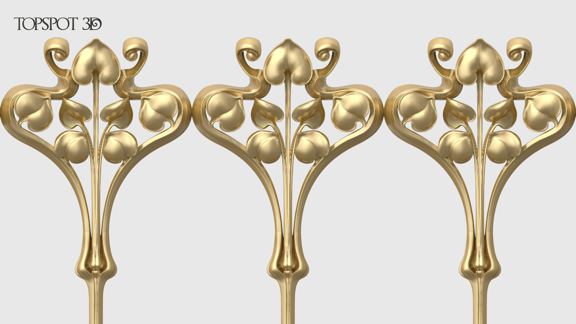 Art Nouveau Decor Set 3D print model_6