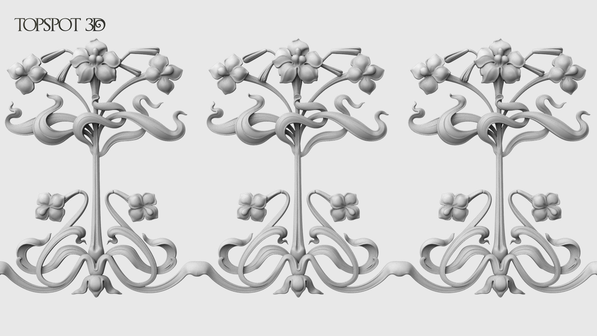 Art Nouveau Decor Set 3D print model_25