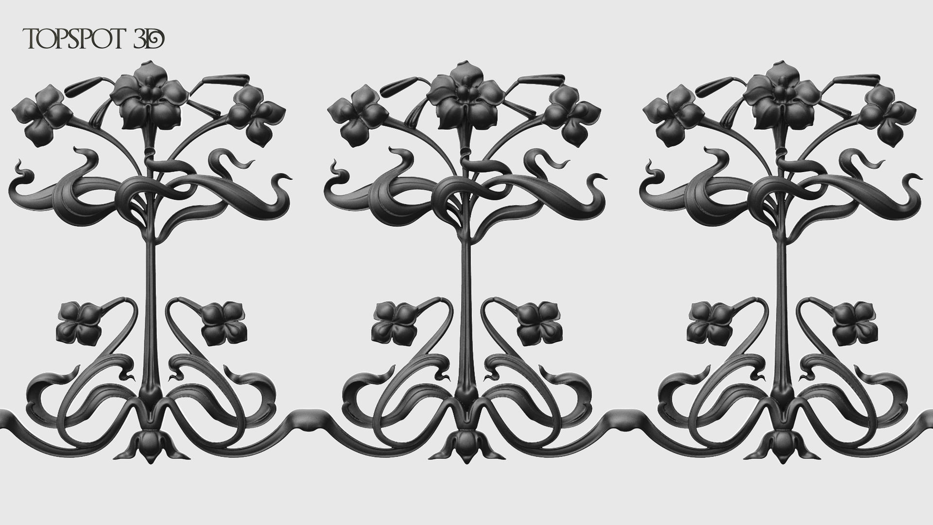 Art Nouveau Decor Set 3D print model_27
