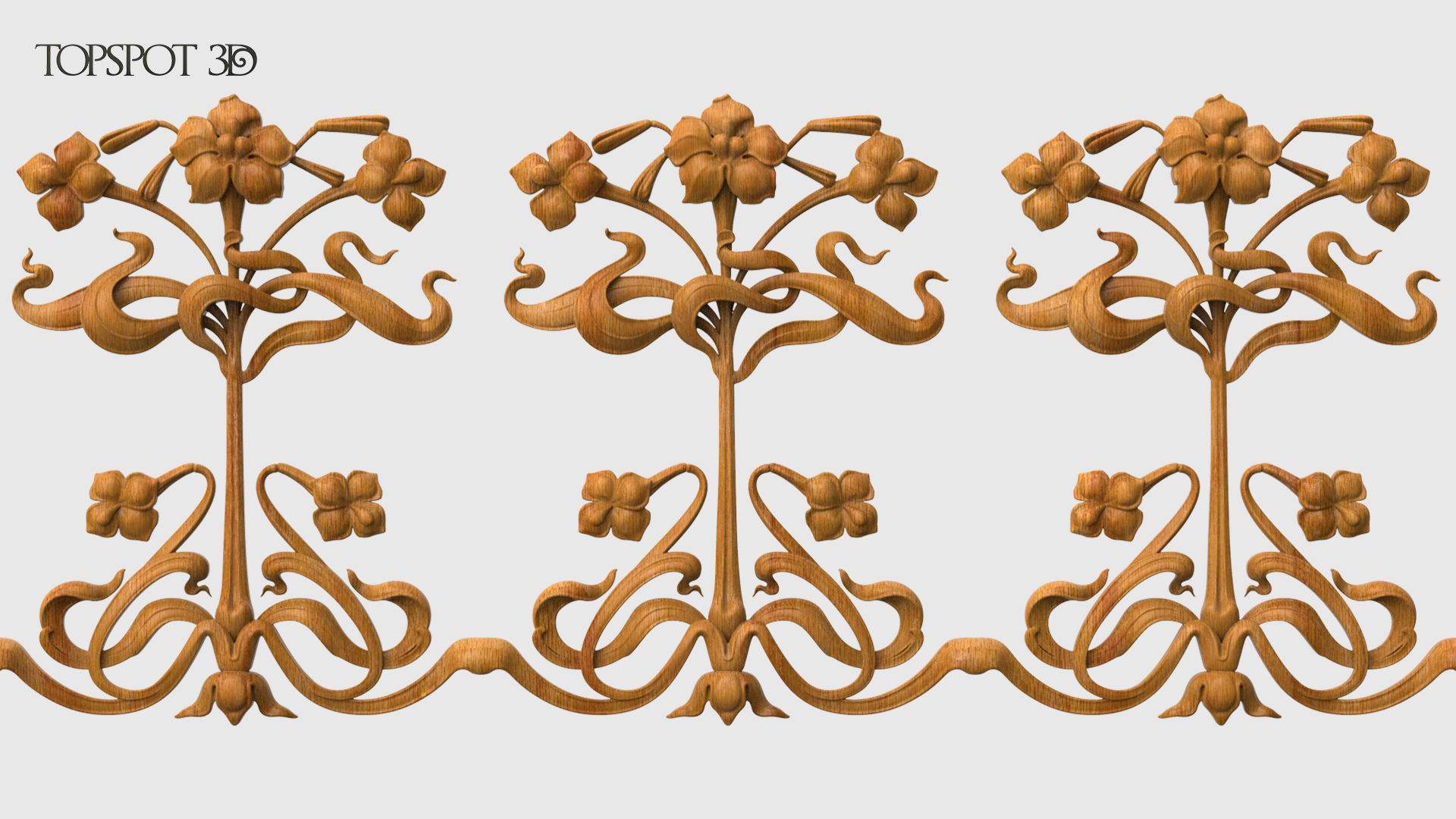 Art Nouveau Decor Set 3D print model_26