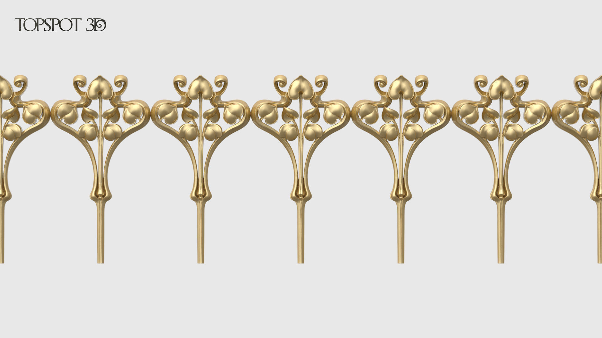Art Nouveau Decor Set 3D print model_8