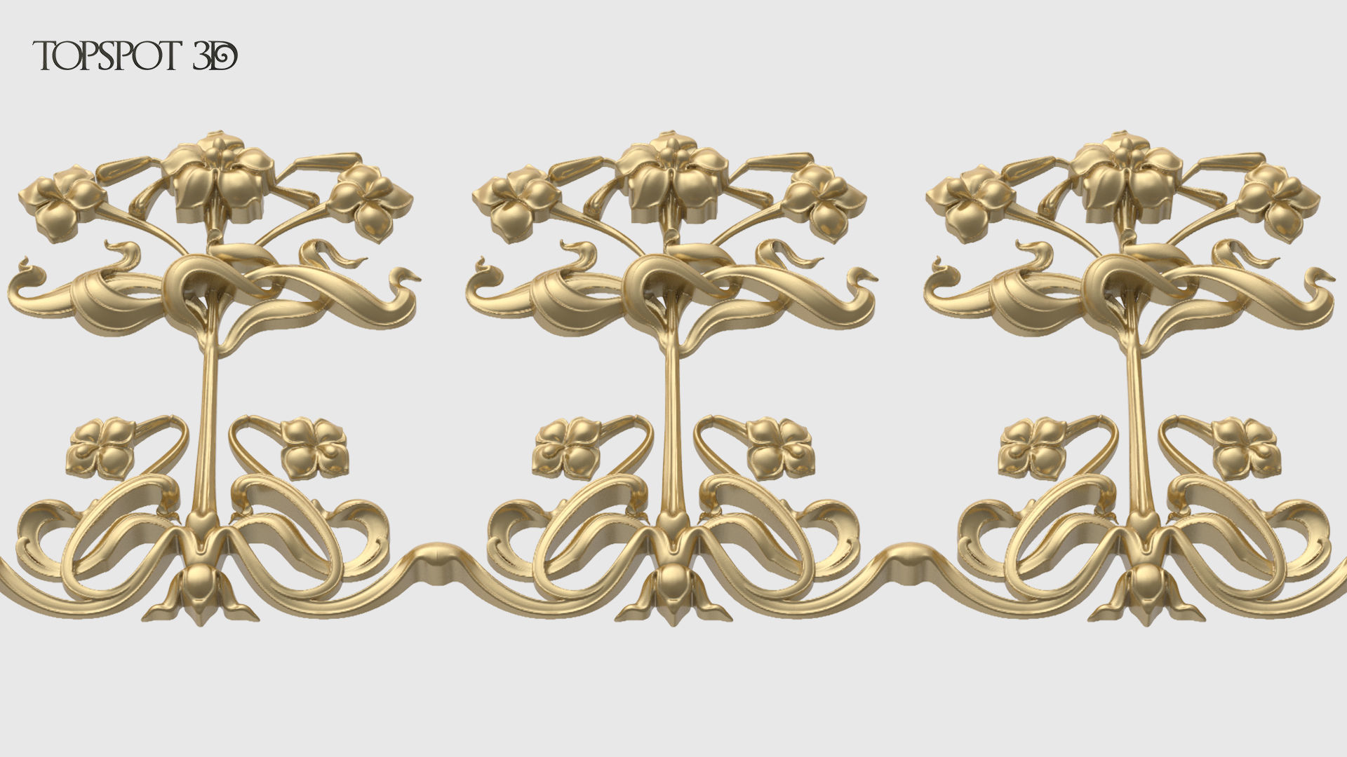 Art Nouveau Decor Set 3D print model_22