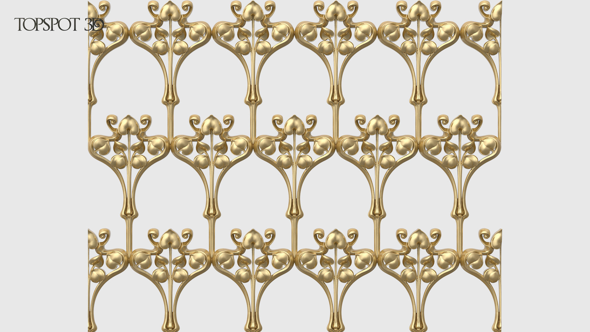 Art Nouveau Decor Set 3D print model_9