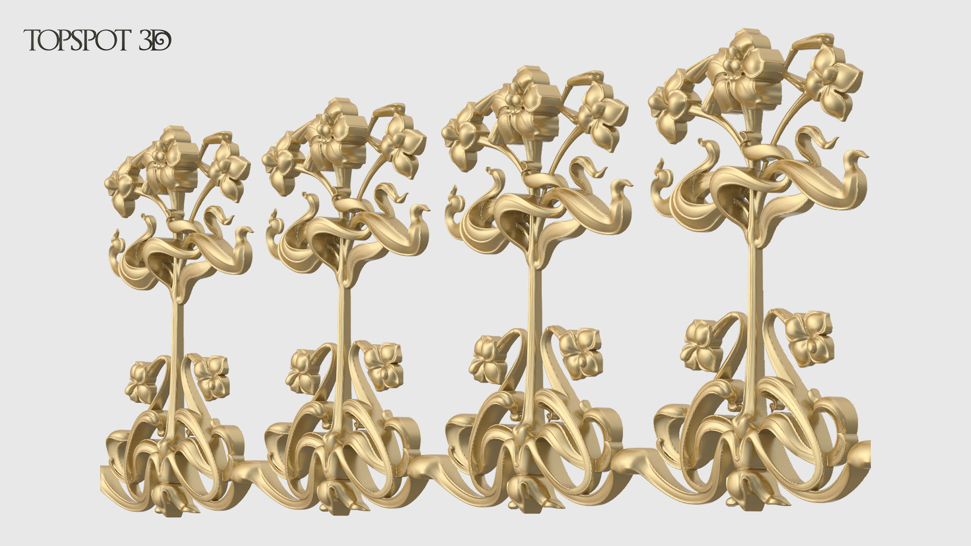 Art Nouveau Decor Set 3D print model_24