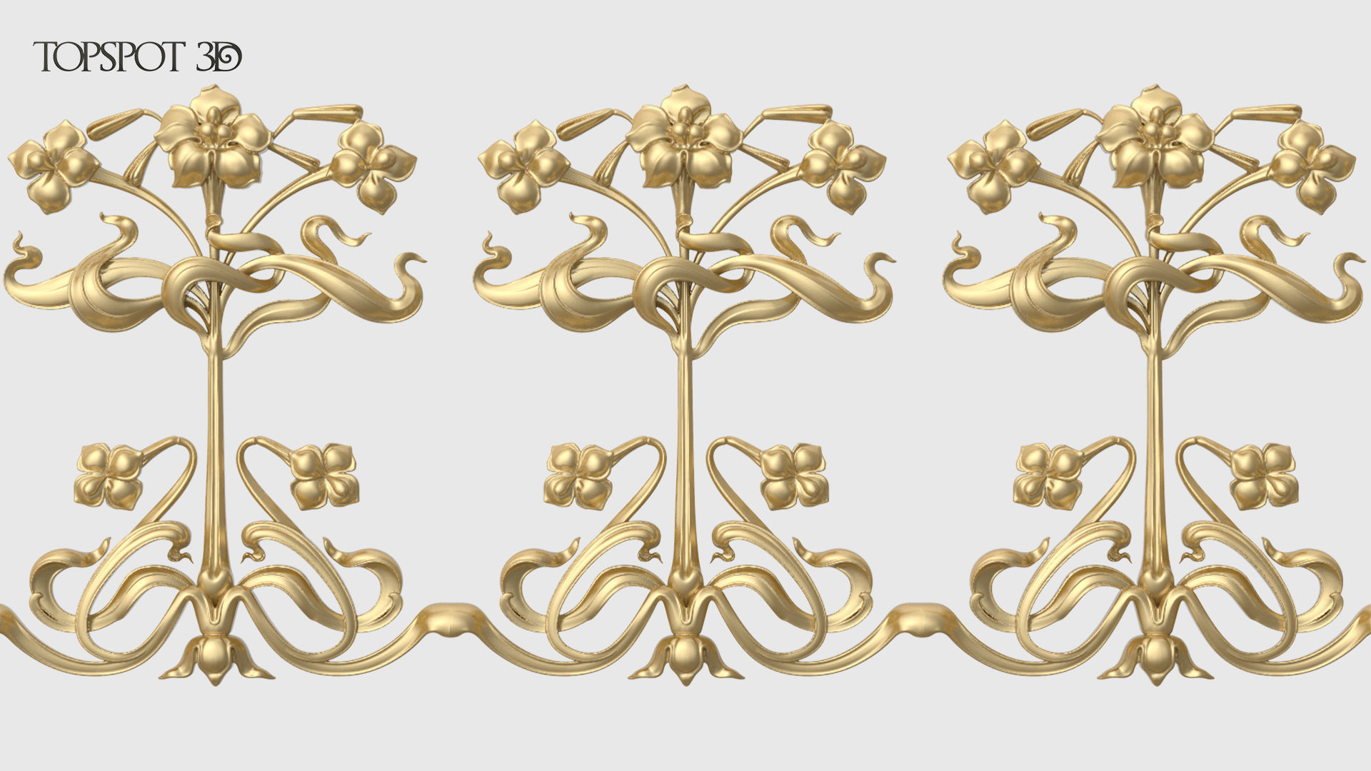 Art Nouveau Decor Set 3D print model_21