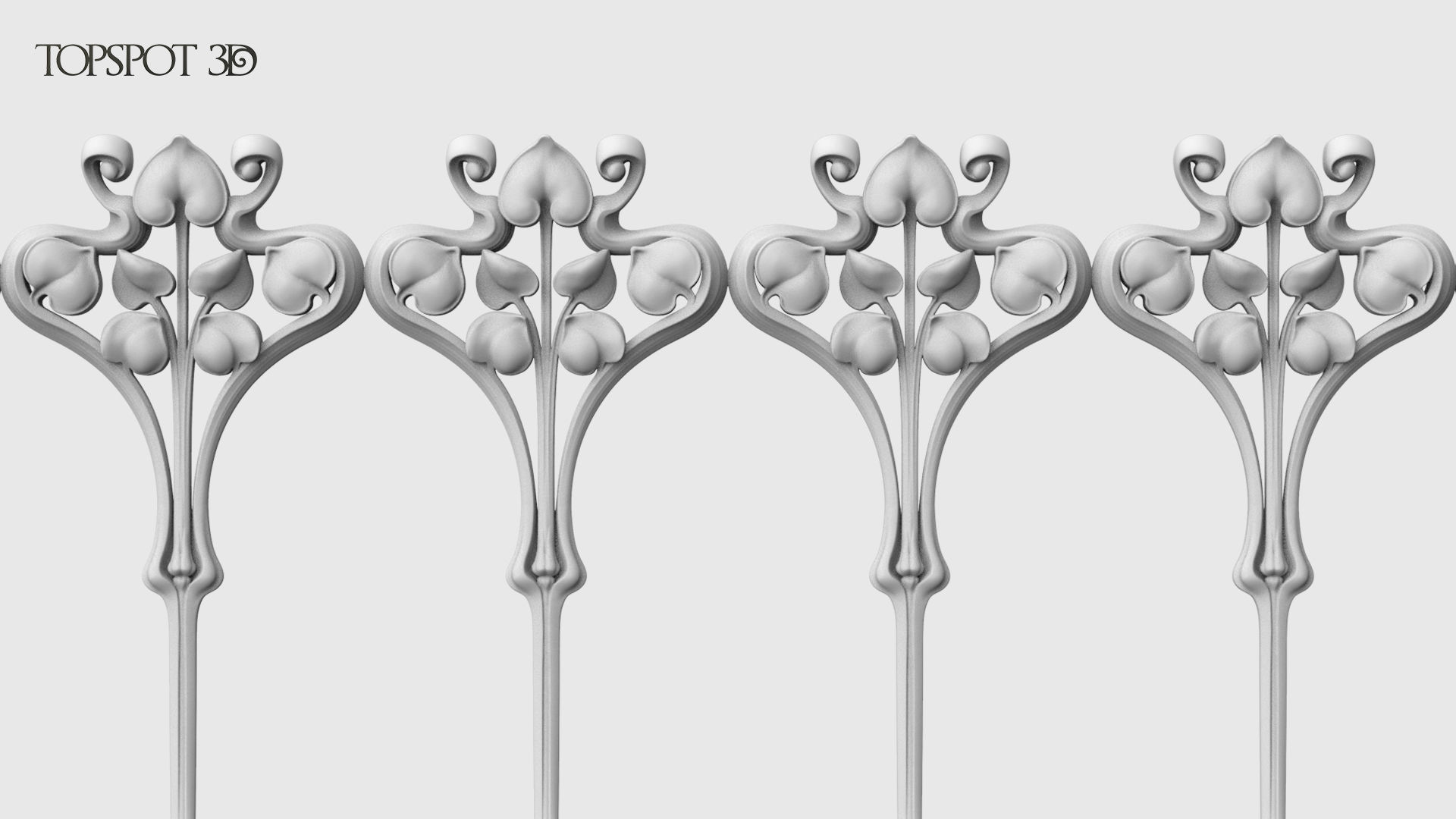 Art Nouveau Decor Set 3D print model_12