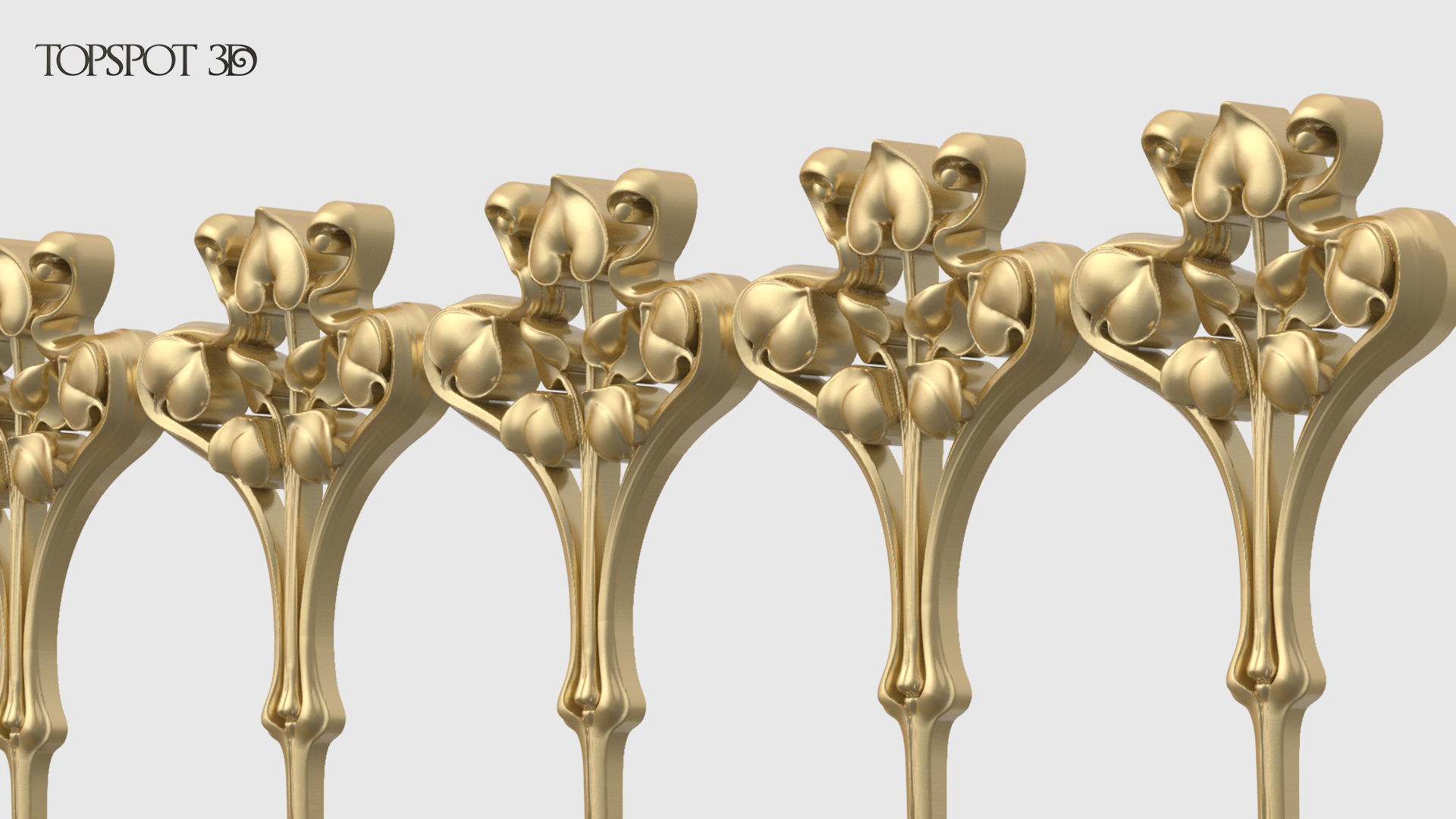 Art Nouveau Decor Set 3D print model_7