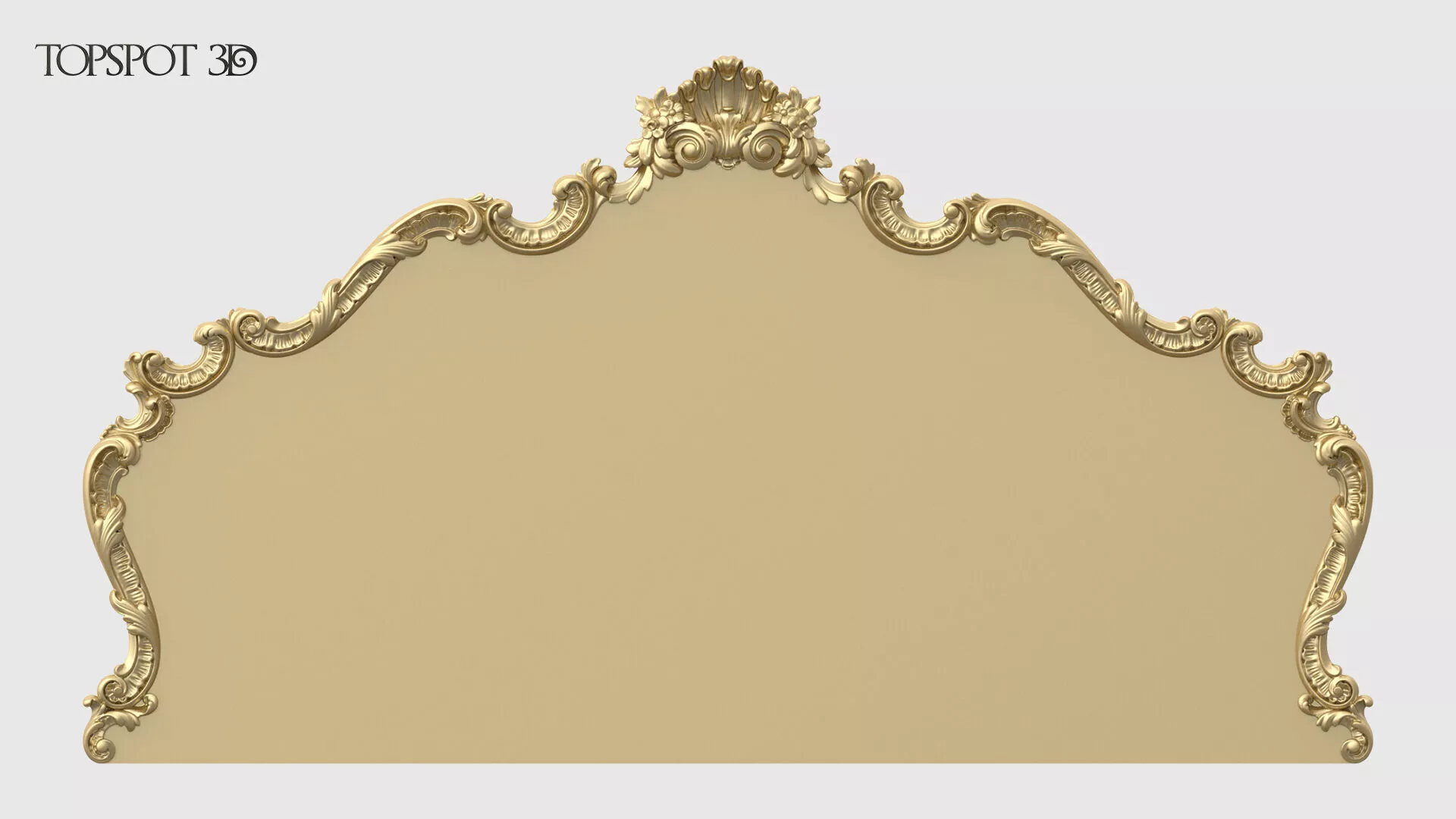 Headboard gold ornate mirror 3D print model