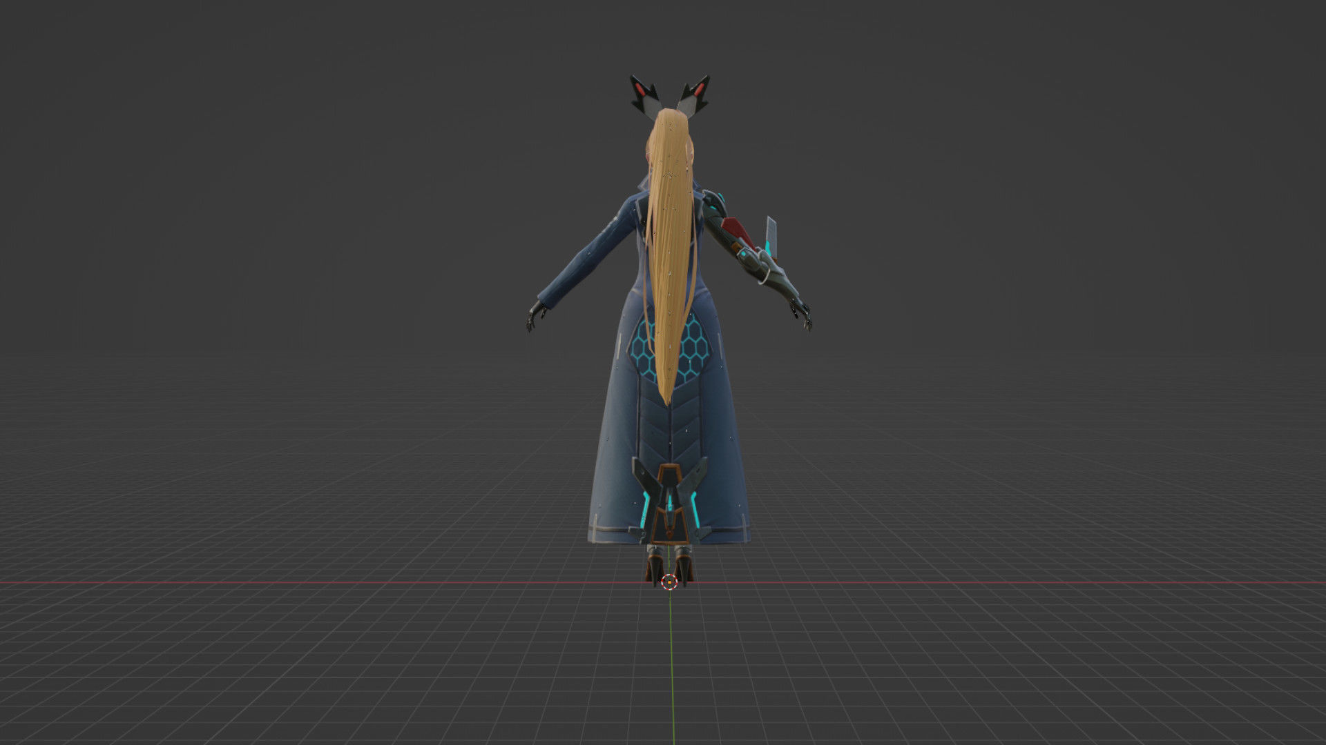 Knight Girl Low-poly 3D model_3