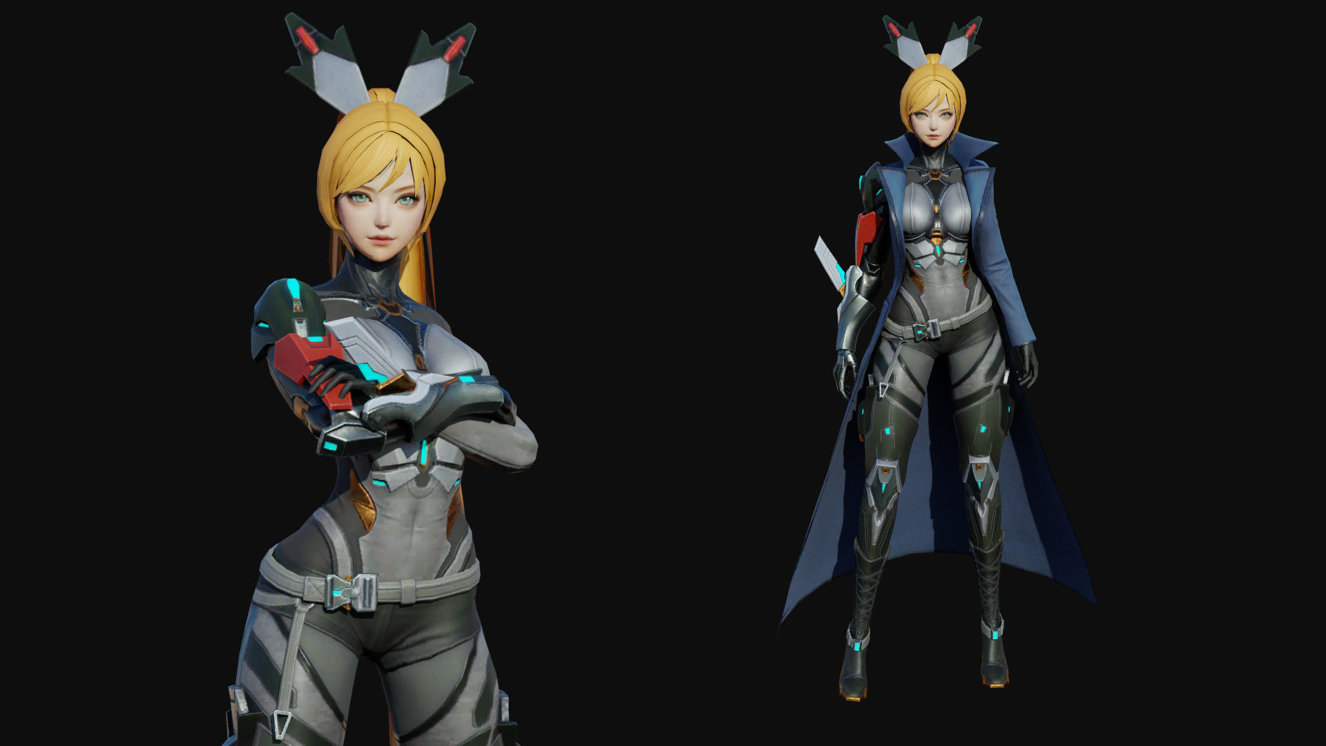 Knight Girl Low-poly 3D model_1