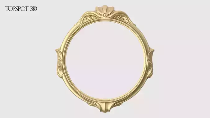Art Nouveau Round Frame 3D print model