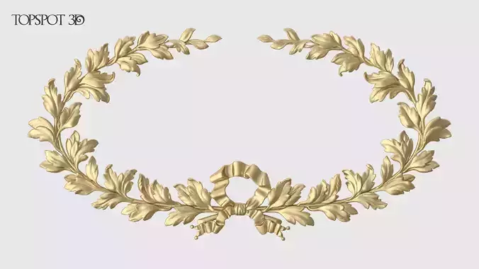 Oval Wreath 3D print model