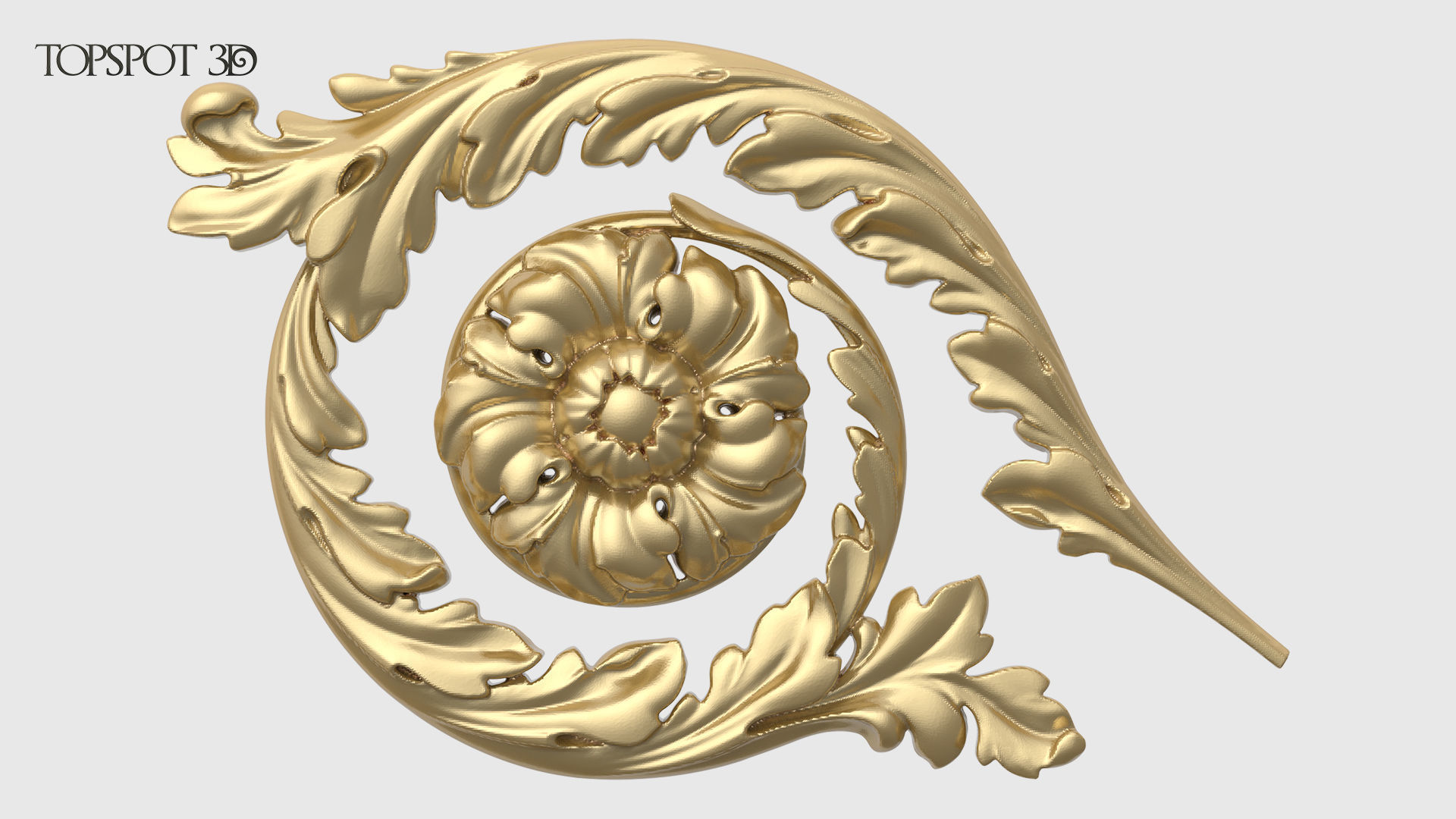 Frieze Acanthus Set 3D print model_12