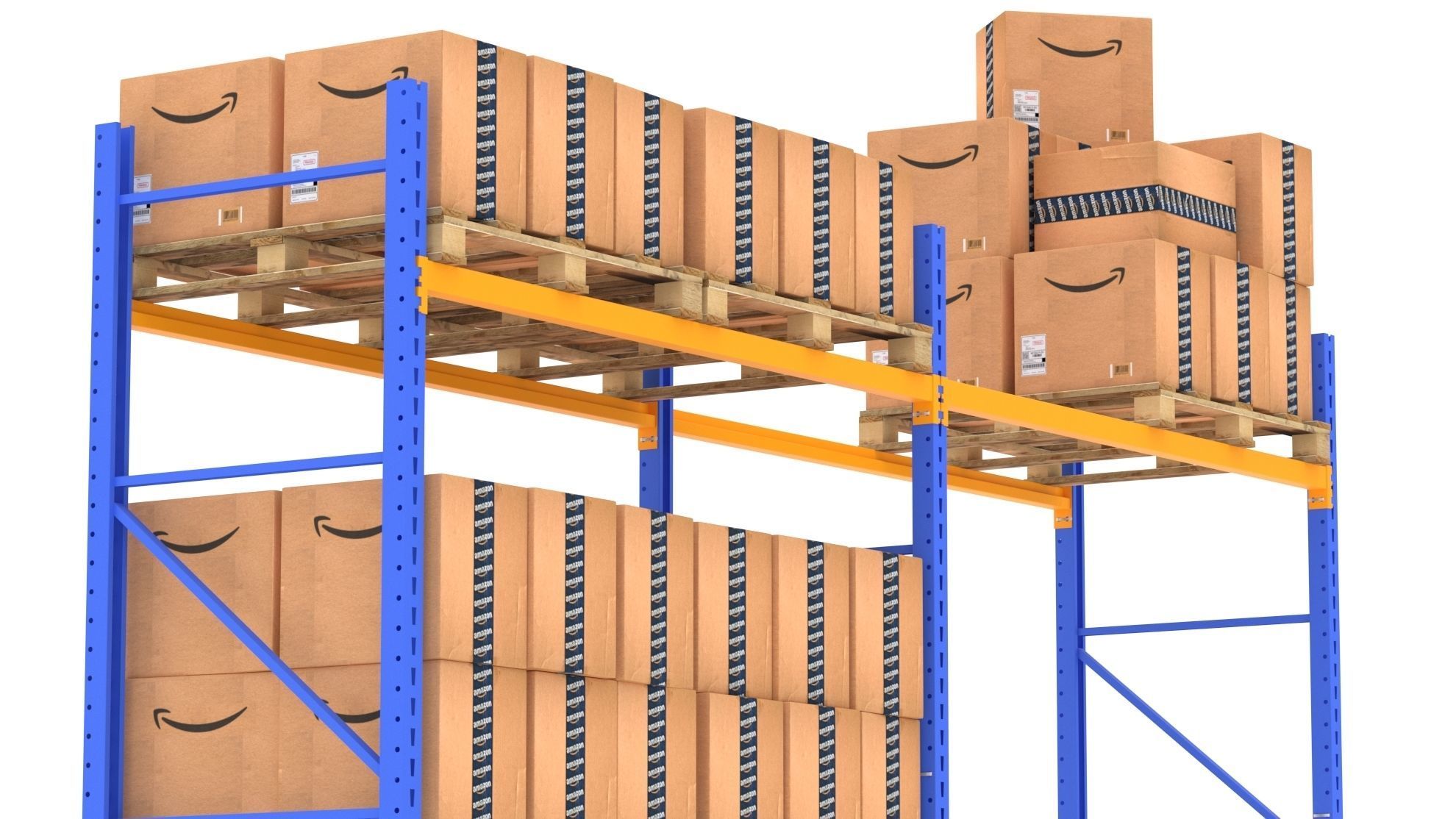 Amazon Warehouse Rack 3D model_2