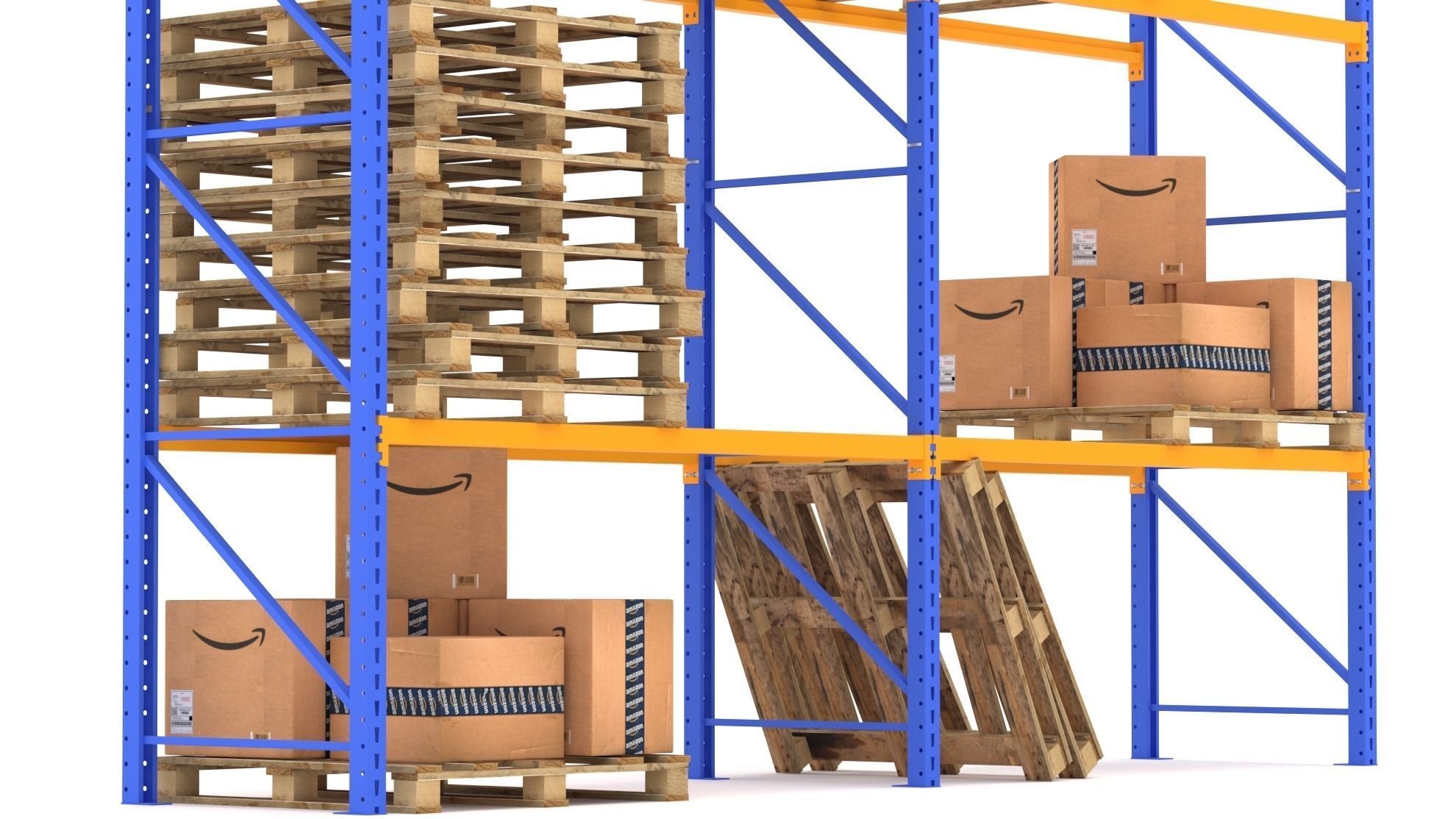 Amazon Warehouse Rack 3D model_3