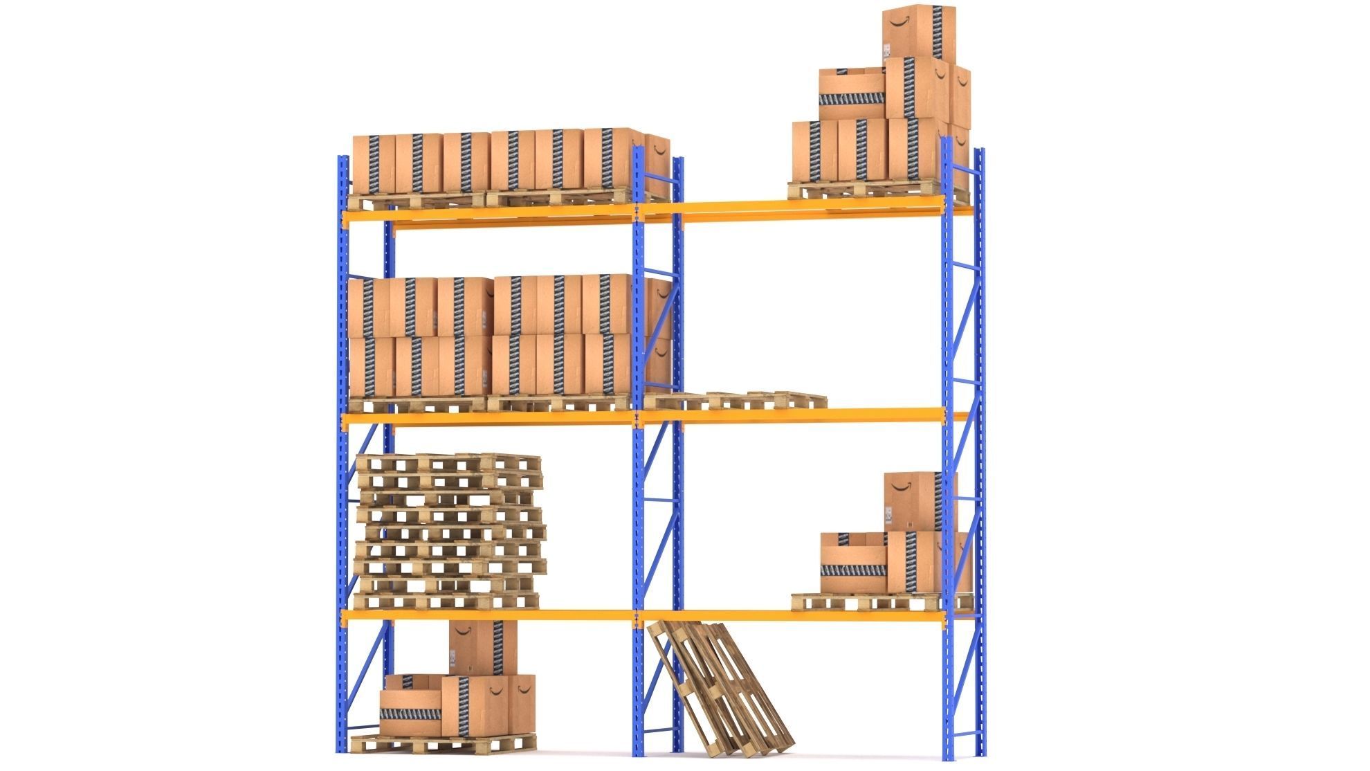 Amazon Warehouse Rack 3D model_1