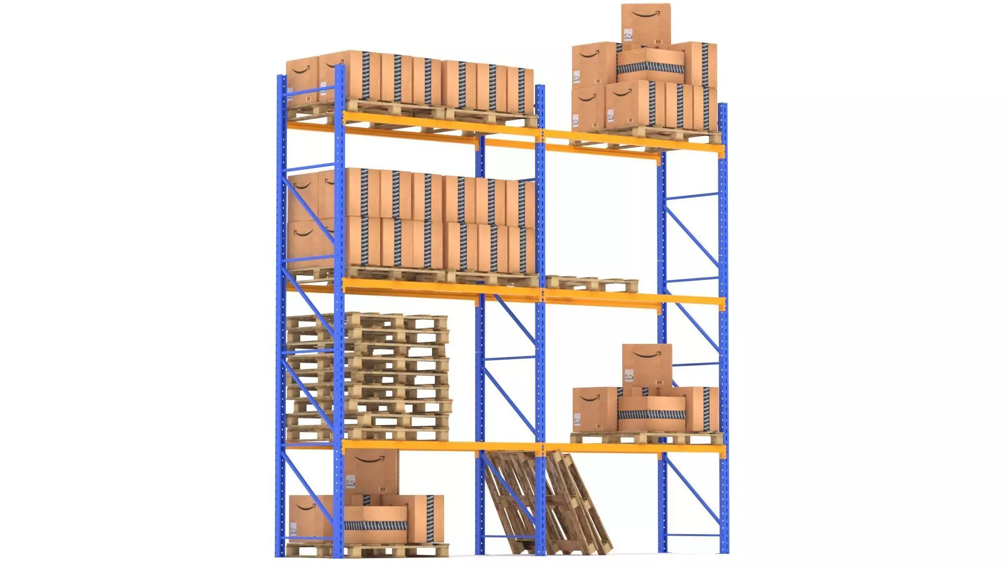 Amazon Warehouse Rack 3D model_0