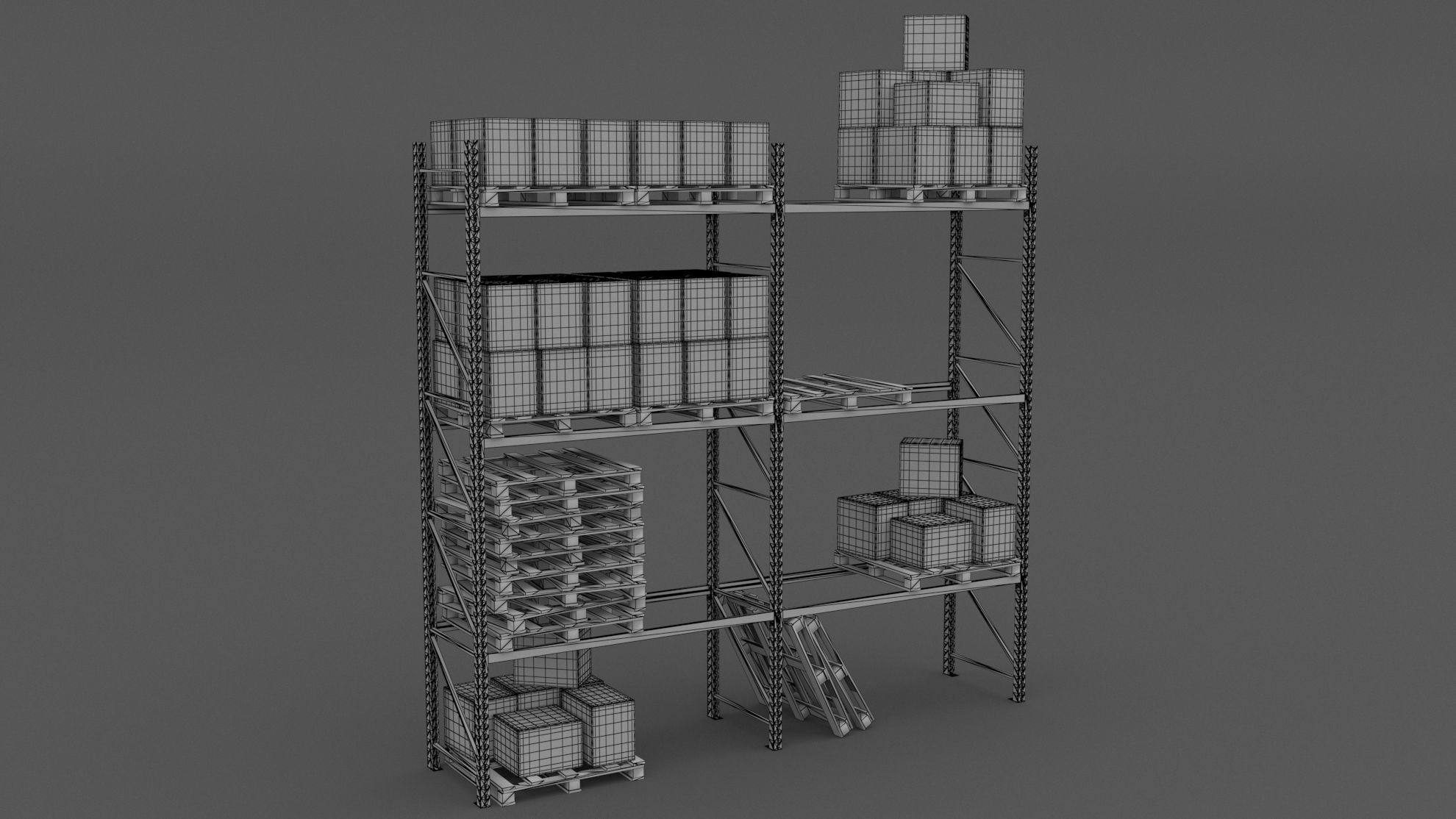 Amazon Warehouse Rack 3D model_5