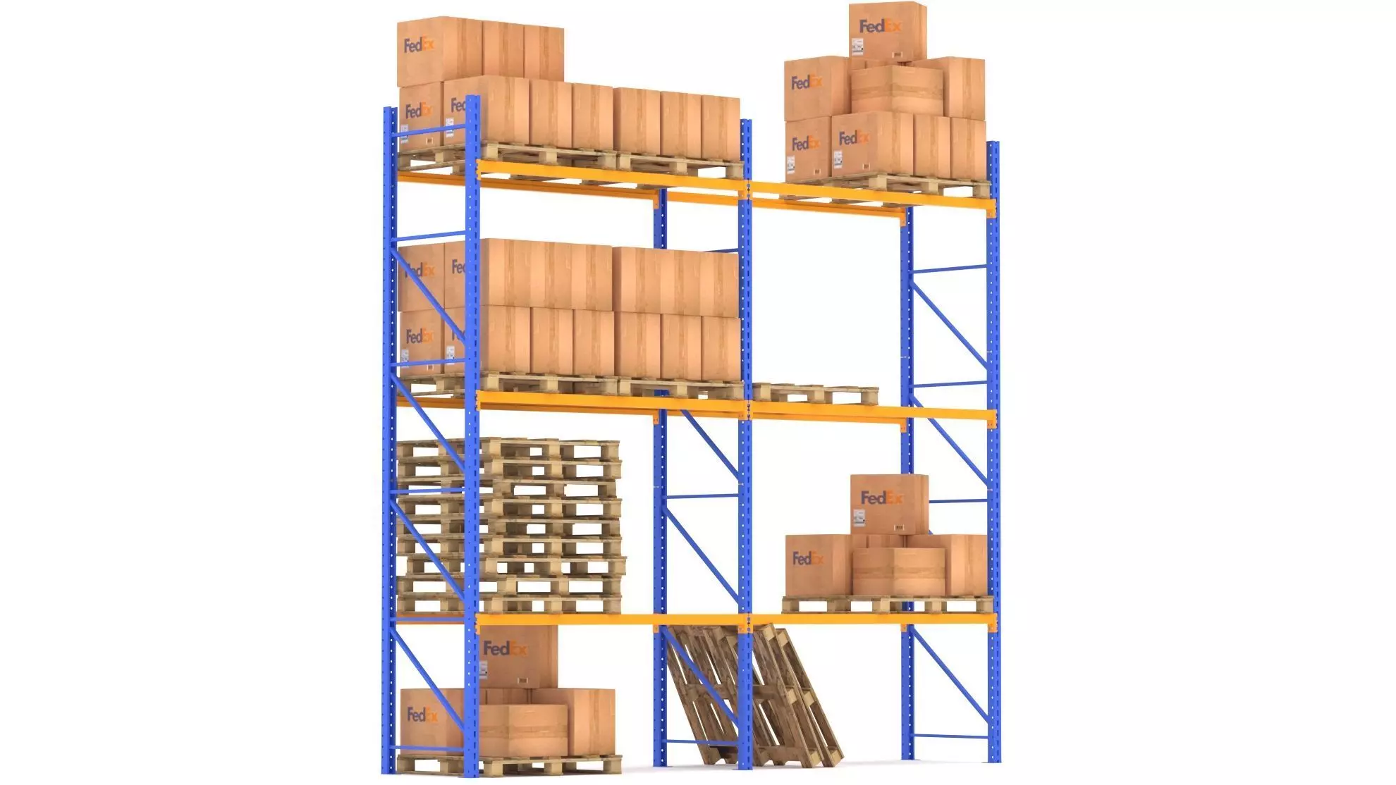 Fedex Warehouse Rack 3D model