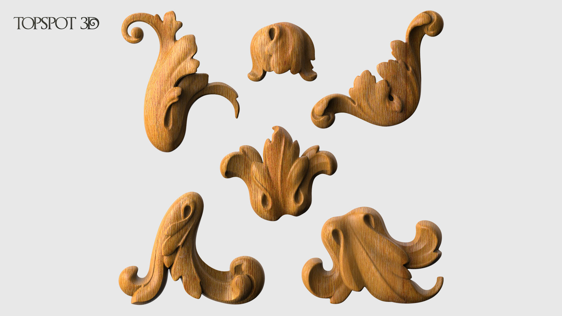 Garland Acanthus Leaf Set 3D print model_18